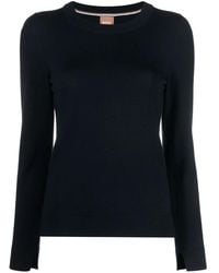BOSS - Long Slit-Sleeve Virgin Wool Jumper - Lyst