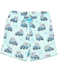 Mc2 Saint Barth - Badeshorts Mit Auto-Print - Lyst