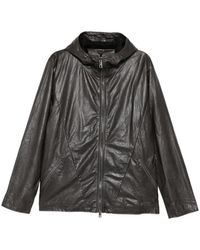 Giorgio Brato - Leather Hooded Jacket - Lyst