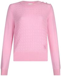 Liu Jo - Cable-Knit Wool Sweater - Lyst