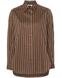 Sandro - Crystal-Embellished Striped Shirt - Lyst