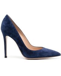 Gianvito Rossi - 105Mm Pointed Suede Pumps - Lyst