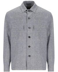 ZEGNA - Linen, Wool, And Silk Shirt - Lyst