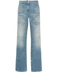 Palm Angels - Knee-Panel Mid-Rise Straight Jeans - Lyst
