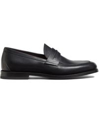 ZEGNA - Leather Penny-Slot Loafers - Lyst