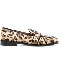 Aquazzura - Loafer Mit Leoparden-Print - Lyst