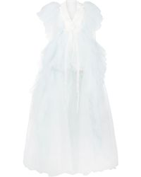 Loulou Tulle Blazer Dress - White