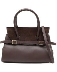 Jonathan Simkhai - Small River Suede-Panel Buckled Tote Bag - Lyst