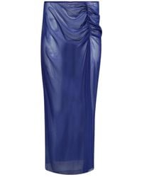 Bondeye - Claudia Mesh Draped Maxi Skirt - Lyst