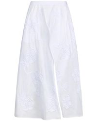 Liu Jo - Embroidery Slit Midi Skirt - Lyst