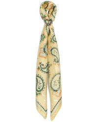 Bimba Y Lola - Banana Paisley-Print Scarf With Charm - Lyst