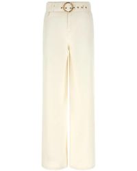 Twinset - Vaqueros Anchos Con Cinturón - Lyst
