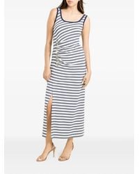 Jonathan Simkhai - Becker Striped Button-Detail Midi Dress - Lyst