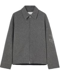 Jil Sander - Monogram Wool Zip-Up Jacket - Lyst