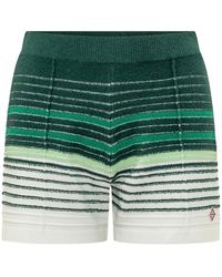 CASABLANCA - Bouclé Striped Shorts - Lyst