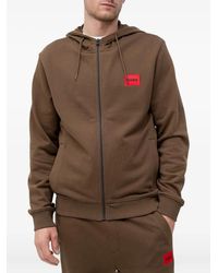 HUGO - Zip-Up Hooded Jacket - Lyst