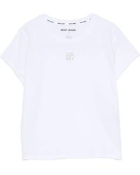 DKNY - Rhinestone-Logo T-Shirt - Lyst