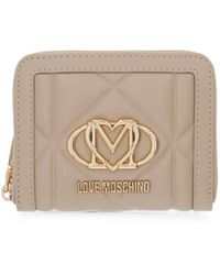 Love Moschino - Quilted Logo-Plaque Wallet - Lyst