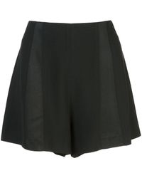 Kiki de Montparnasse High Waisted Tuxedo Shorts - Black