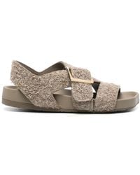 Loewe - Ease Suede Sandals - Lyst