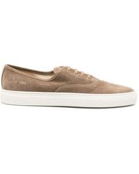 Common Projects - Four Hole Laced Suede Sneakers - Lyst