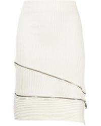 ANDREADAMO - Ribbed Asymmetric Midi Skirt - Lyst
