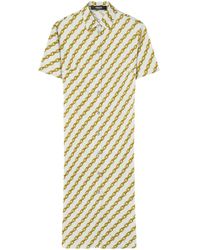 Versace - Chain Stripes Midi Shirt Dress - Lyst