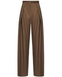 Max Mara - Belted Pleated Trousers - Lyst