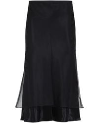 KHAITE - Monina Midi Skirt - Lyst