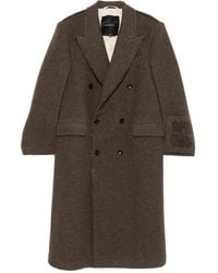 FEDERICO CINA - Double-Breasted Wool Coat - Lyst