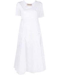 Blanca Vita - Tiered Short-sleeve Dress - Lyst