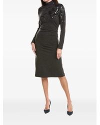 Brunello Cucinelli - Sequin-Embellished Ruched Midi Dress - Lyst
