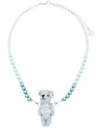 YVMIN - Collier À Pendentif Ourson Et Perles - Lyst