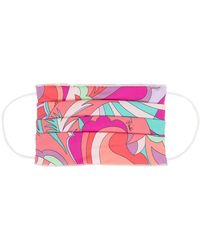 Emilio Pucci Abstract Print Face Mask - Pink