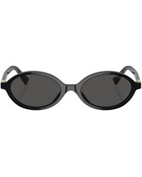 Miu Miu - Sonnenbrille mit Logo - Lyst