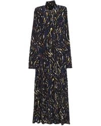 Proenza Schouler - Abstract-Print High-Neck Maxi Dress - Lyst