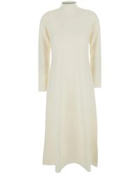Antonelli - Vestido midi con cuello alzado - Lyst