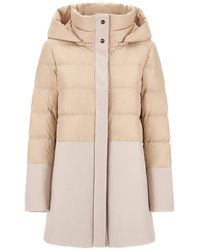 Herno - Abrigo A Paneles Con Capucha - Lyst