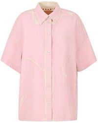 Marni - Short Sleeved Denim Shirt - Lyst