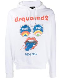 DSquared² 1964 Printed Hoodie - White