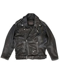 HTC - Kurt Studded Leather Jacket - Lyst