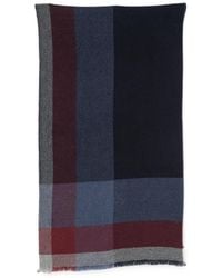 Brunello Cucinelli - Check-Pattern Frayed-Edge Scarf - Lyst
