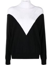 Emporio Armani - Two-Tone Knitted Jumper - Lyst