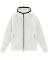 Woolrich - Giacca Con Cappuccio Softshell - Lyst