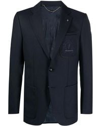 Billionaire - Crest Motif Wool Blazer - Lyst