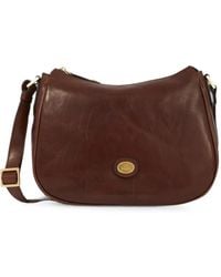 The Bridge - Logo-Plaque Leather Crossbody Bag - Lyst