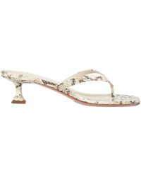 AMINA MUADDI - 45Mm Juliette Thong Snakeskin Sandals - Lyst