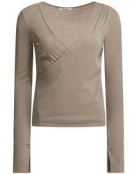 Max Mara - V-Neck Wrap Sweater - Lyst