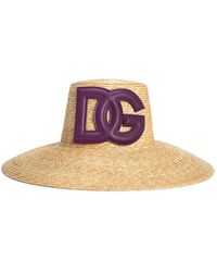 Dolce & Gabbana - Cappello Estivo Con Applicazione Logo - Lyst