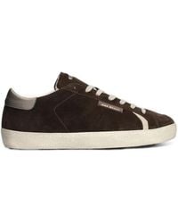 AMA BRAND - Logo-Patch Suede Low-Top Sneakers - Lyst
